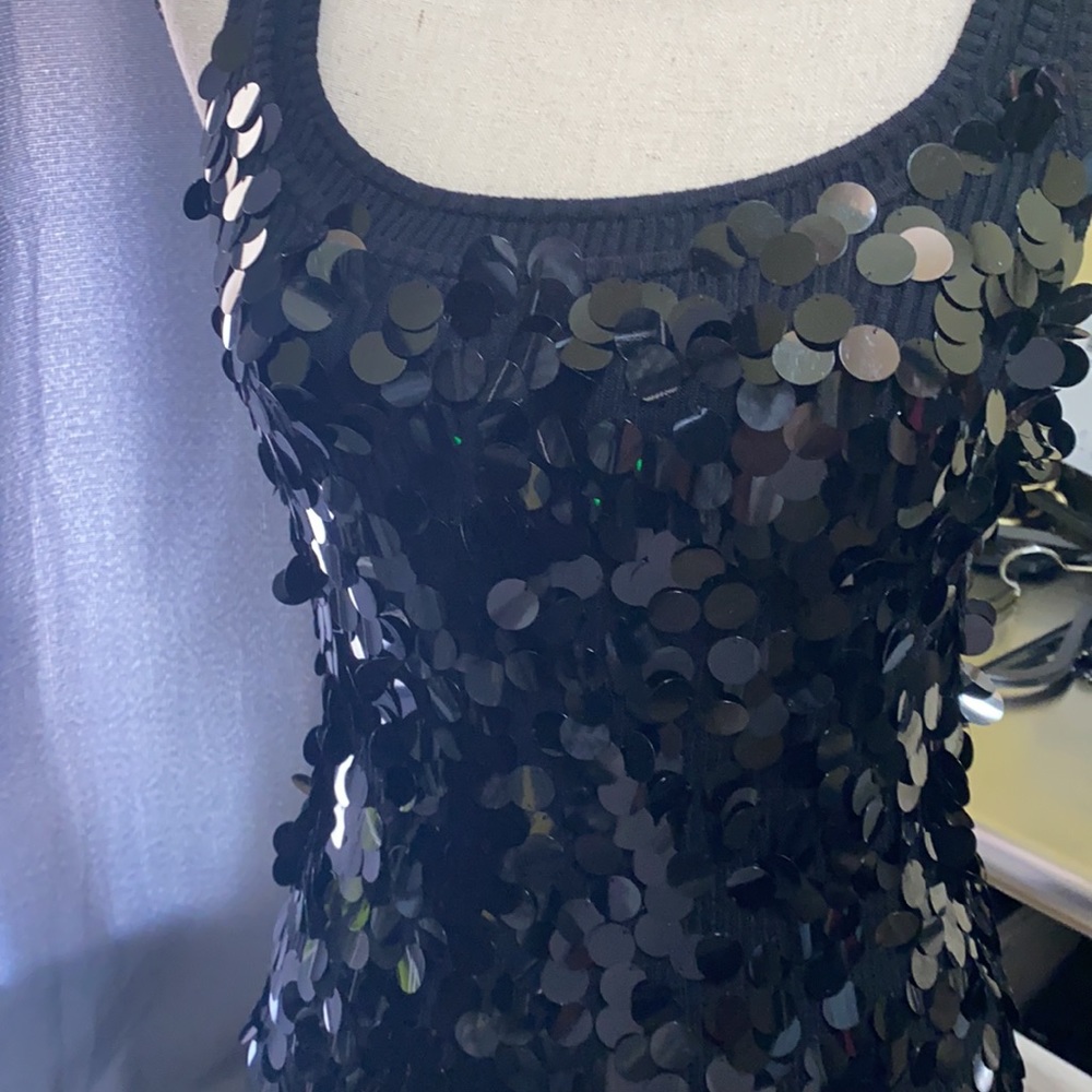 Laundry Black Blouse With Medium Round Sequence. - image 2